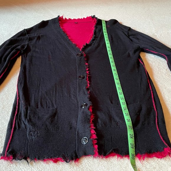 R13 Distressed Reversible 100% Cashmere Cardigan Cardigans